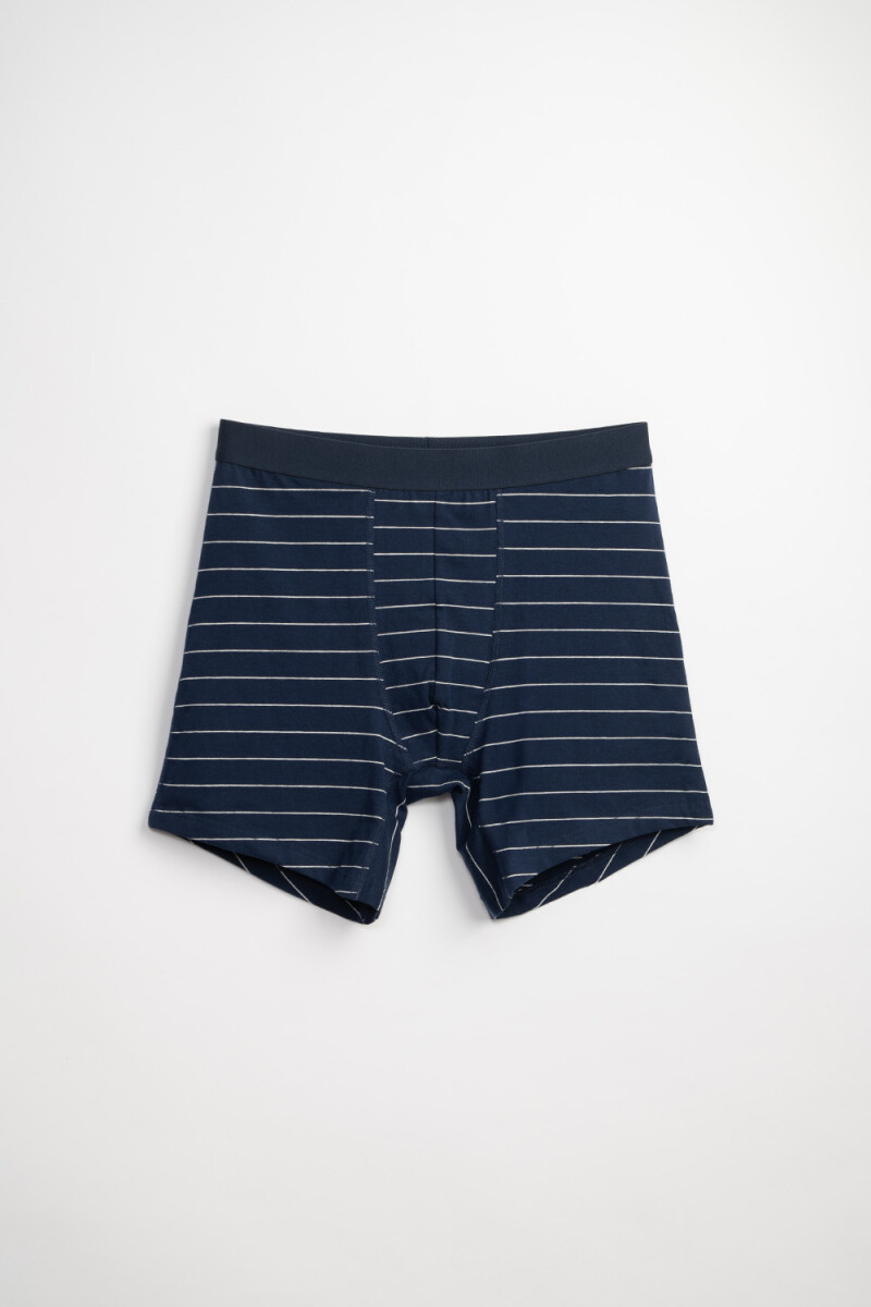Boxer largo algodon - Azul Marino 