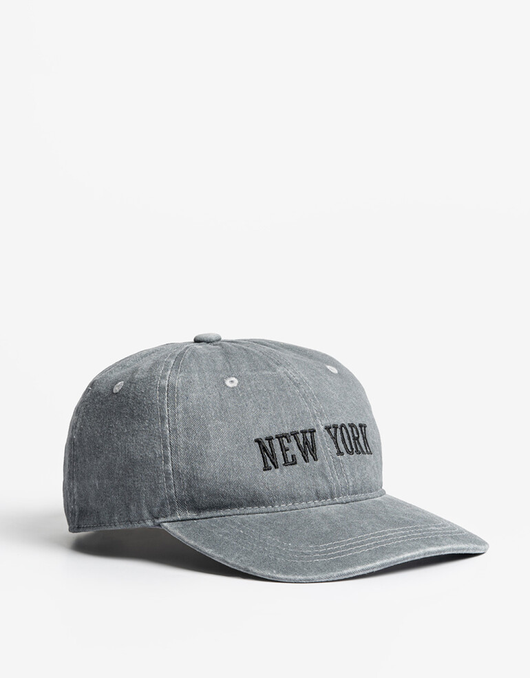 Caps Gorra Canvas Bordada - Gris Cemento