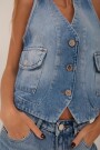 CHALECO SAMAN DENIM Azul