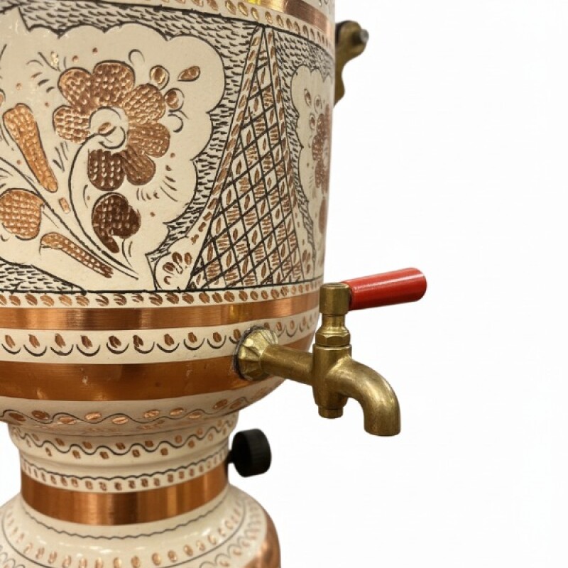 Samovar labrado azul Blanco