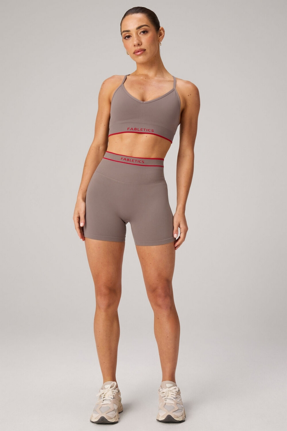 Short Seamless Scrunch Short 4 Mujer Desert Shadows/Heated Red Fabl