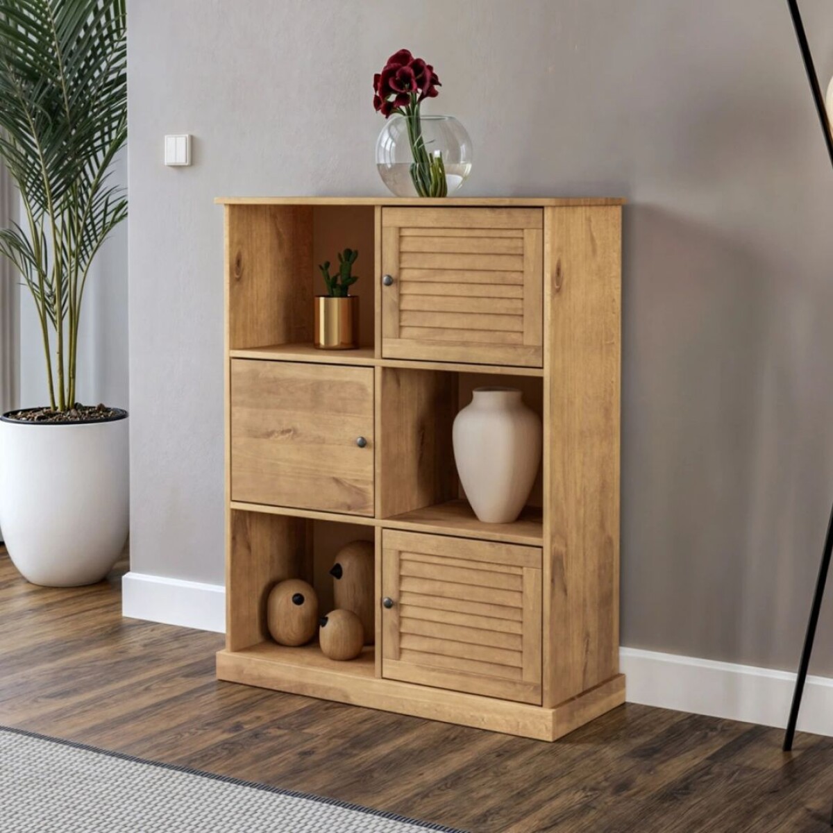 Estantería 3 Puertas - Línea Valenciana - Natural 