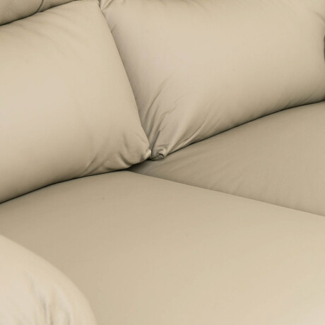 RECLINER MANUAL 2 CUERPOS CUERO-Y-SIMIL-CUERO MARRON LINA TAUPE