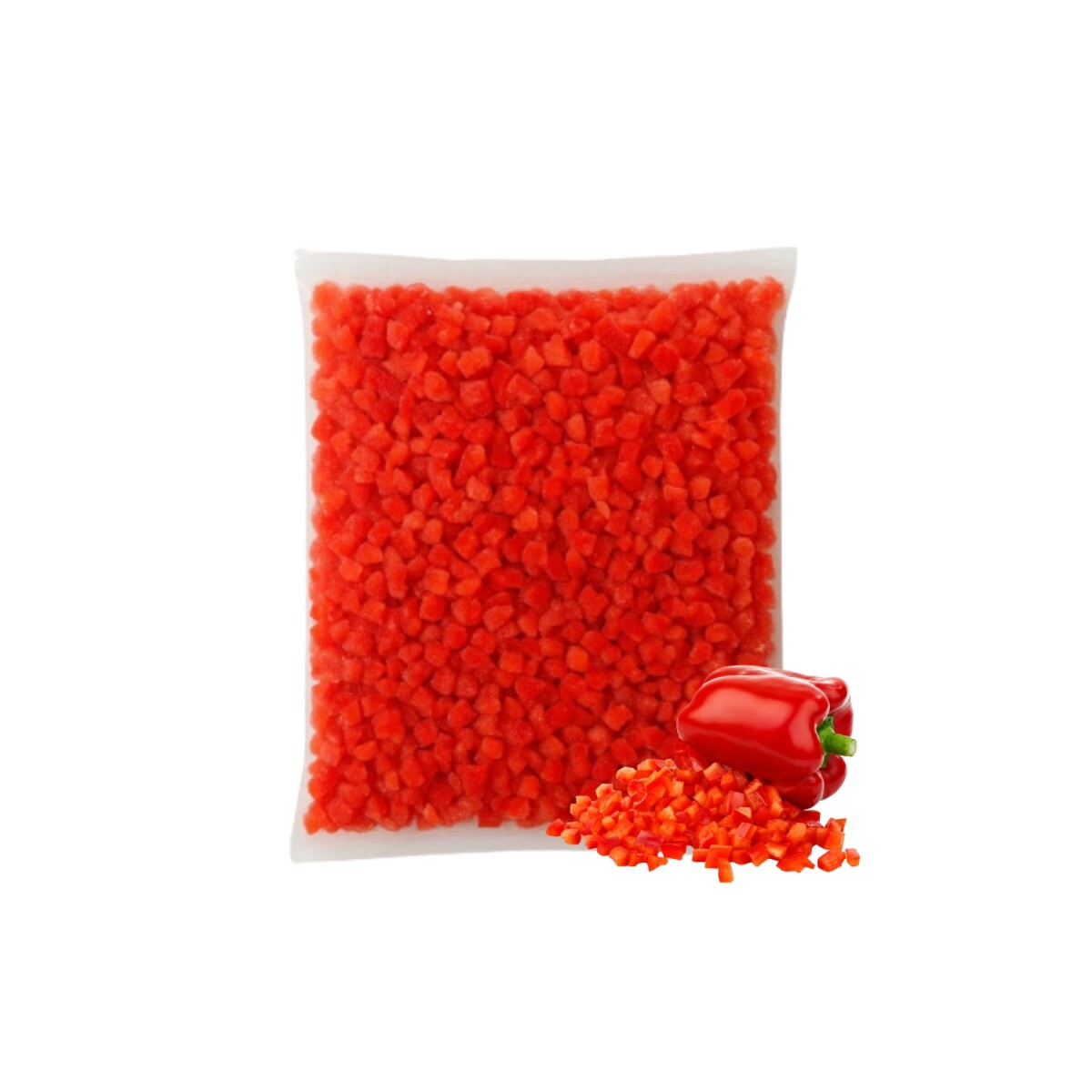 Morron rojo picado - 1 Kg 