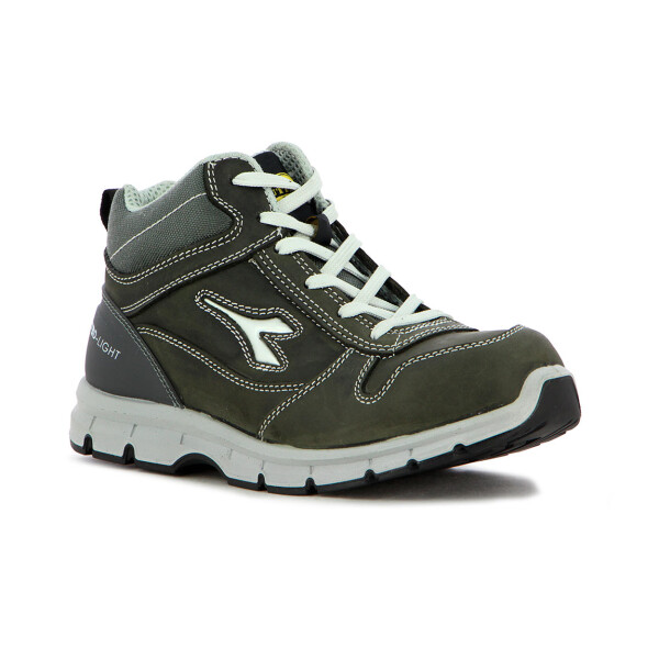 Diadora Safety Shoes Upper Pu Outsolerun Mid S3s Gris Oscuro