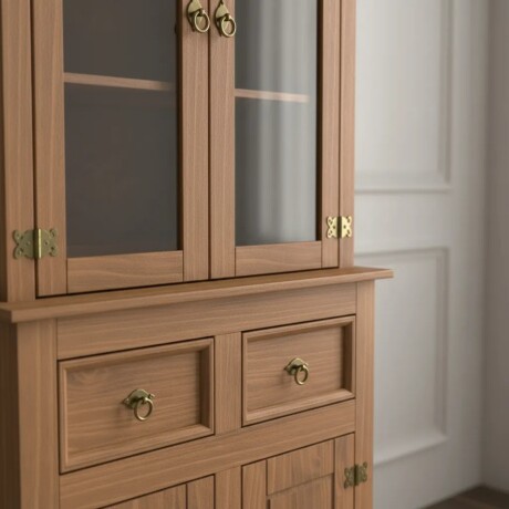 Cristalero Armario Lumax Aparador 5 puertas 3 cajones madera maciza Cristalero Armario Lumax Aparador 5 puertas 3 cajones madera maciza