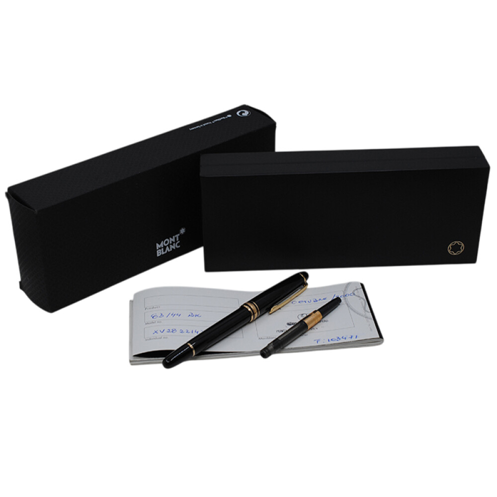 Pluma estilográfica Montblanc Meisterstuck usada con caja y papeles Pluma estilográfica Montblanc Meisterstuck usada con caja y papeles