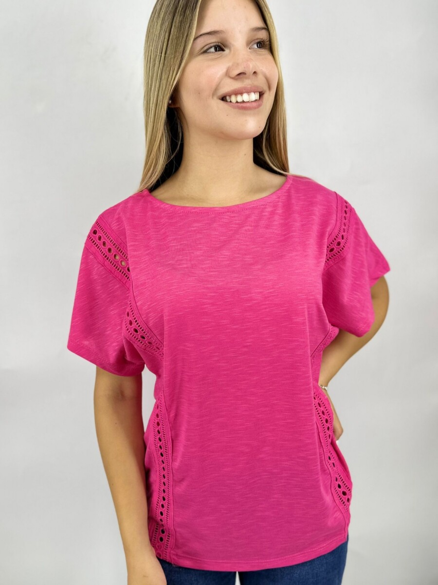 T-SHIRT SLOWLY 2409 - FUCSIA 