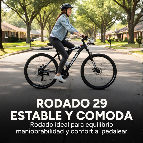 Bicicleta Jook Montaña Rod 29 Freno Disco 21 Velocid Shimano Color Negro Blanco