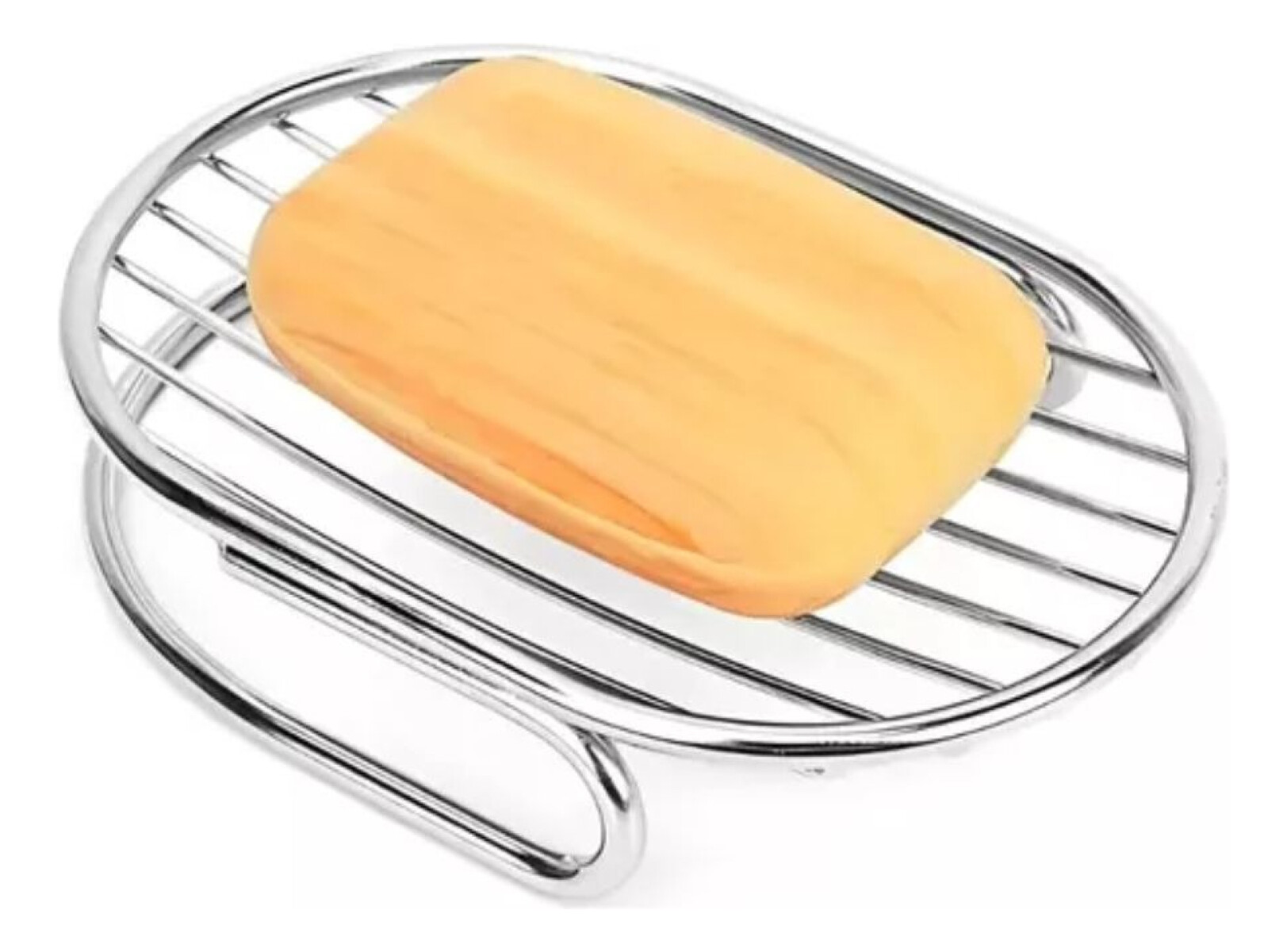 Jabonera Metal Baño Porta Jabon Apoyo Cromado - Gris Oscuro 