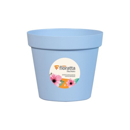 MACETA REDONDA "RISCHIOTO" FLORATTA N°40 30 LT CELESTE