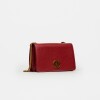 Bandolera Lola En Efecto Cuero Graneado Rojo