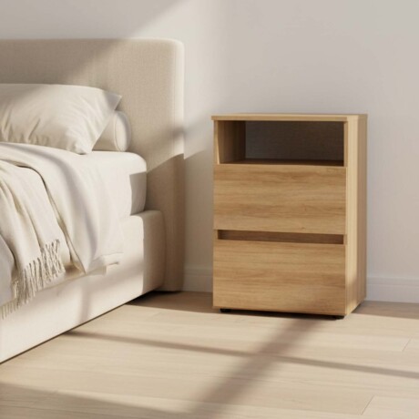 MESA DE LUZ 2 CAJONES MDP MARRON CONDESSA