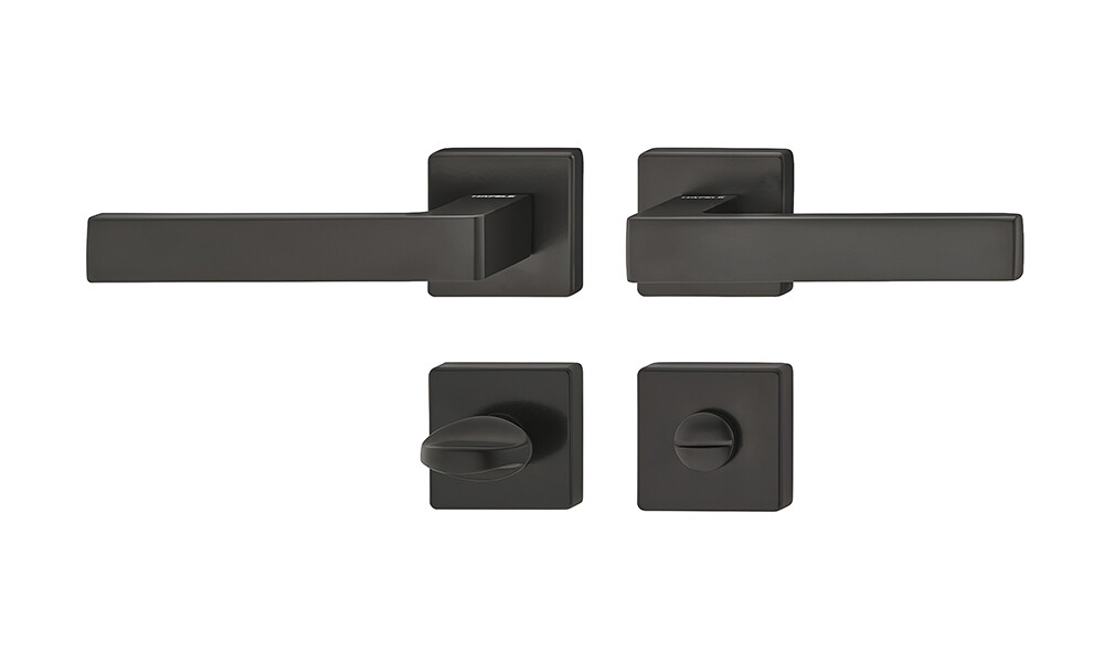 Manija c/tranca para baño negro mate 900.93.498 Manija C/tranca Para Baño Negro Mate 900.93.498
