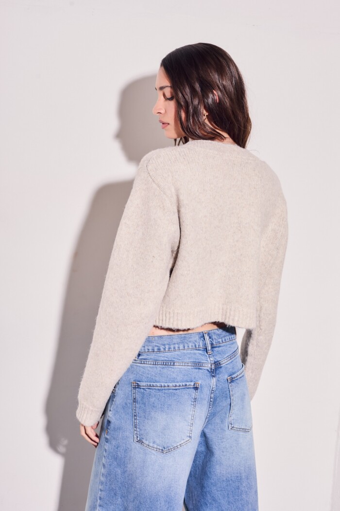 Cardigan Beige Melange