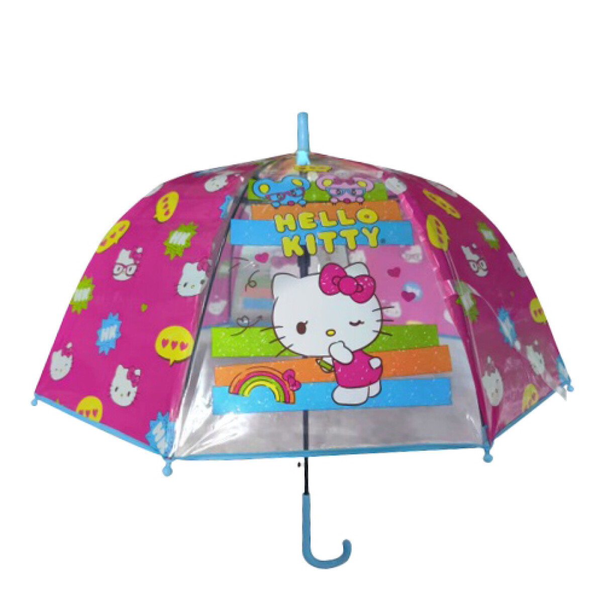 Paraguas Infantil Hello Kitty - Fucsia - Celeste 