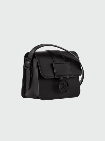 Longchamp -Cartera de cuero con solapa, Box-trot Negro
