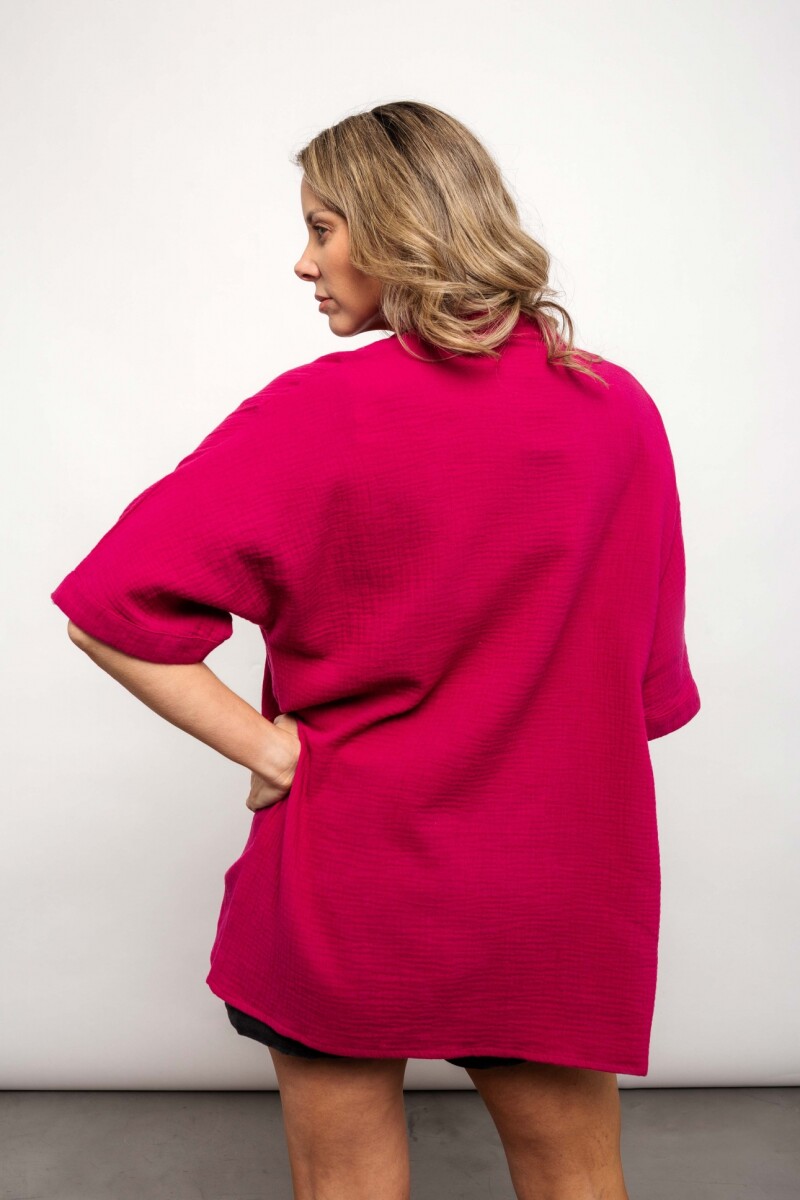 Camisa Celeste Rosa