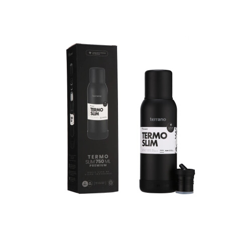 Termo TERRANO SLIM 750ML C/BASE SILICONA NEGRO Termo TERRANO SLIM 750ML C/BASE SILICONA NEGRO