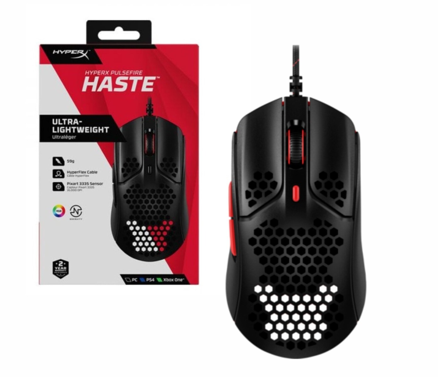 Mouse Hyperx Pulsefire Haste Black/red - 001 