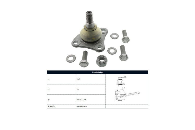 Rotula Del Fiat Ducato, Peug Boxer 06-25 Der/Izq Rotula Del Fiat Ducato, Peug Boxer 06-25 Der/Izq