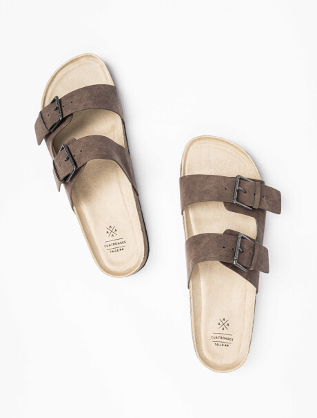 Sandalia Hebilla tostado