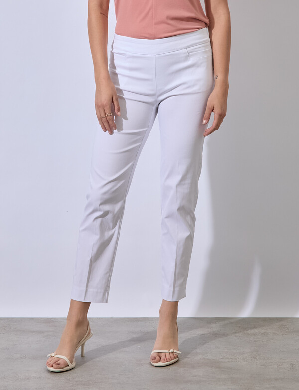 Pantalon Recto Modelador BLANCO