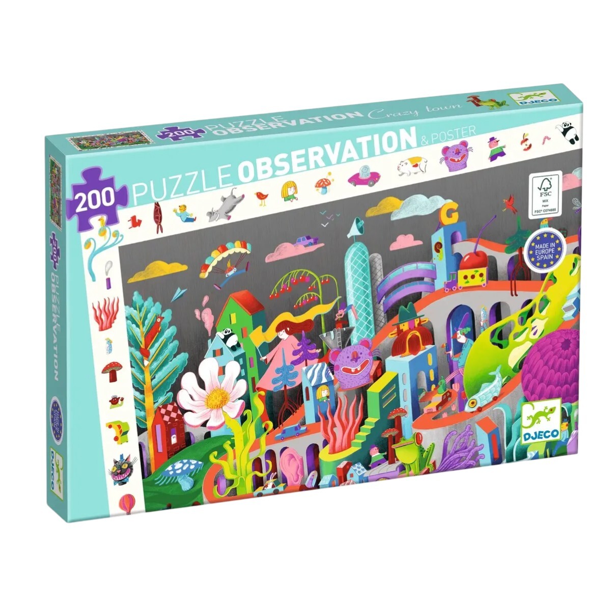 Juego de Mesa Puzzle Observación Crazy Town 