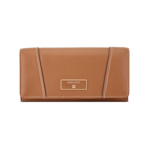 Small Leather Goods Fleura Phone Clutch Wallet Brandy