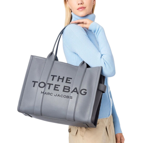 Marc Jacobs - Bolso de cuero, The Large Tote Bag Gris