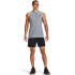 UA LEFT CHEST CUT OFF TANK-GRN GRY-035