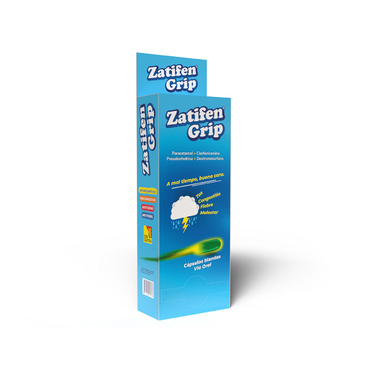 ZATIFEN GRIP CAPS. EXHIBIDOR X 25 BLISTE 