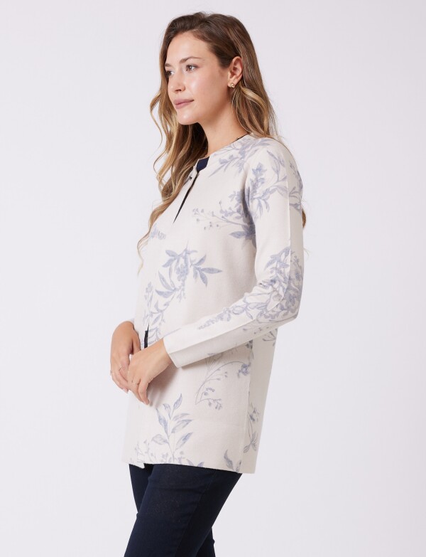 Cardigan Flores BEIGE