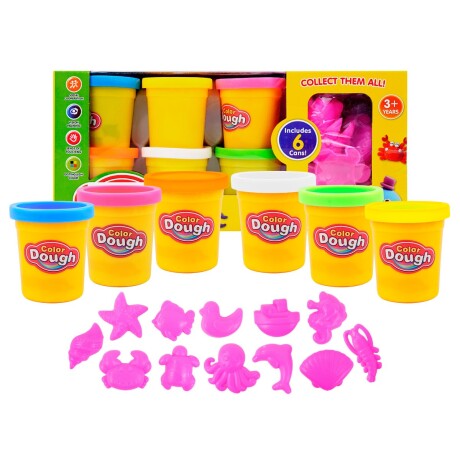 6 plasticinas + 12 moldes 6 plasticinas + 12 moldes