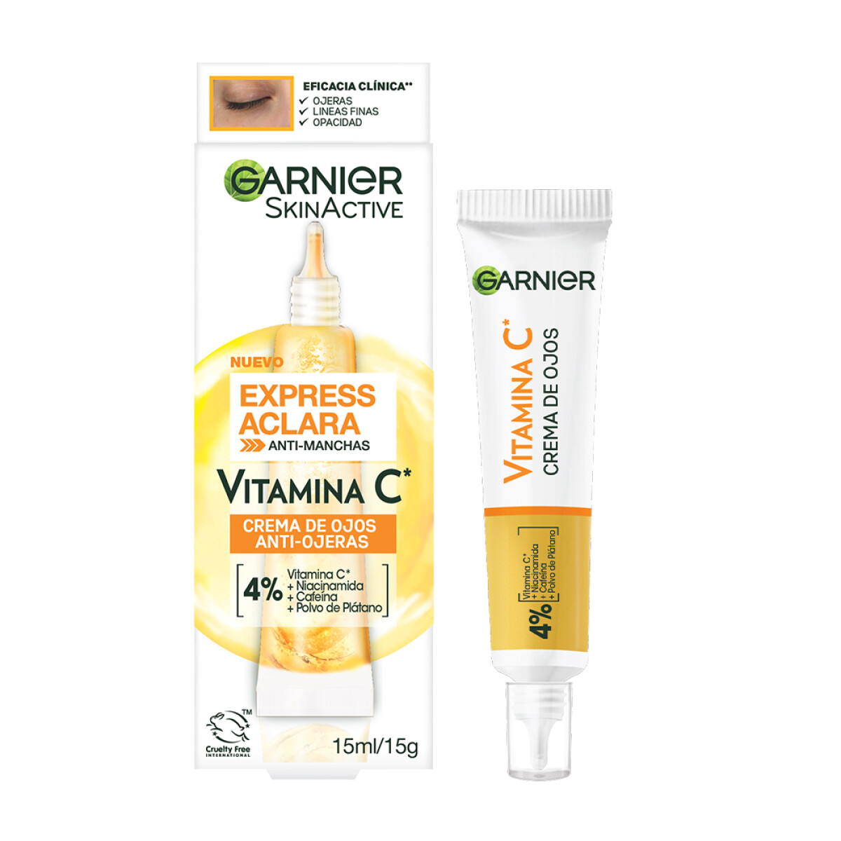 Crema De Ojos Garnier Express Aclara Eye Cream 15 Ml. 