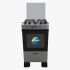 Cocina Multigas Enxuta Cenx27544t COCINA ENXUTA GAS VIDRIO CENX27544T