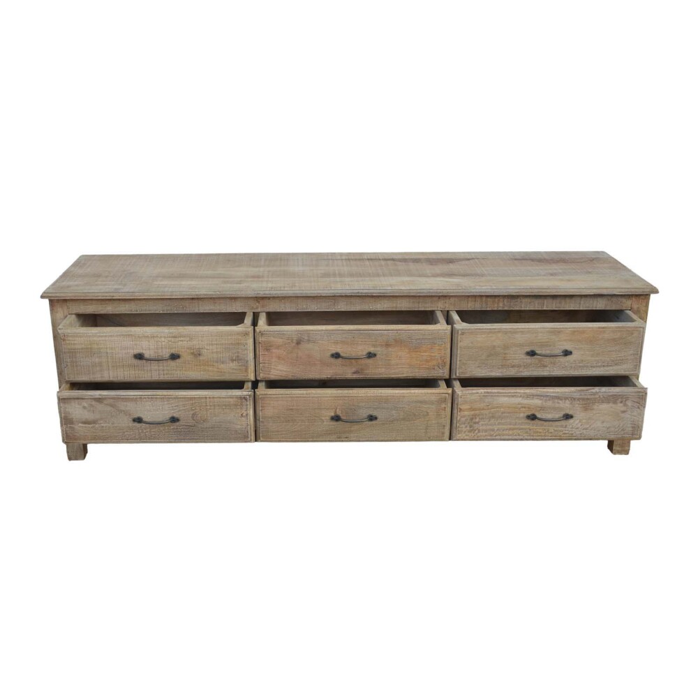 MUEBLE PARA TV MADERA-DE-MANGO NATURAL-BEIGE RIO NATURAL