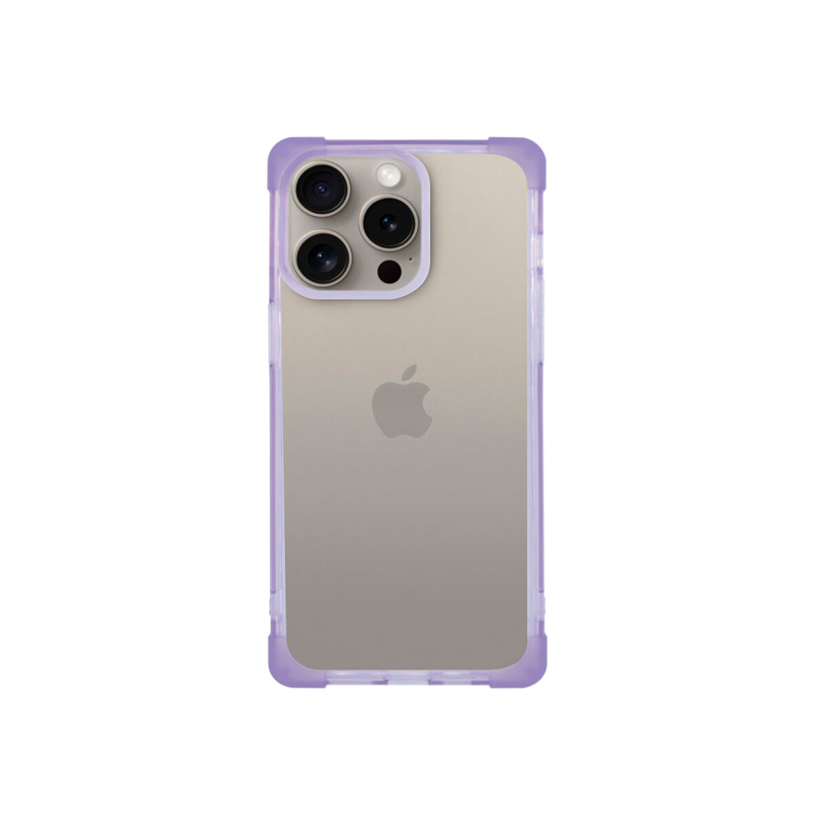 Protector iPhone 15 Pro puntas reforzadas color violeta 