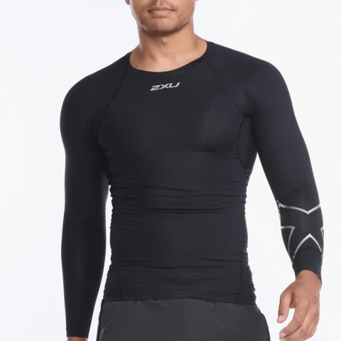 Core Compression Long Sleeve - Hombre Black/silver
