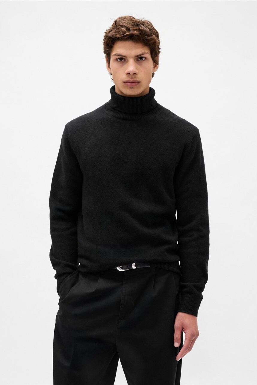 Buzo Polera Cashsoft Hombre True Black V2