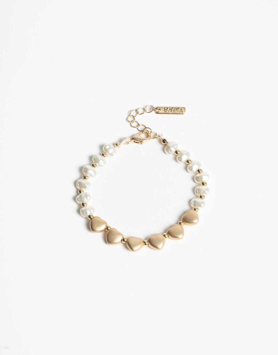 Pulseras Flexibles Perla - Dorado 
