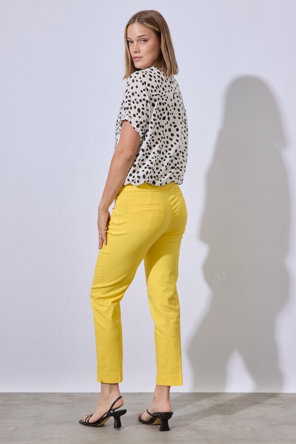 Pantalon Recto Modelador AMARILLO