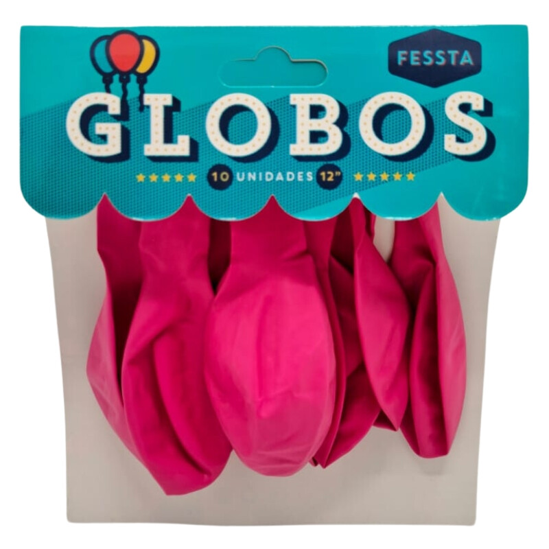 Globos X10 Tamaño R12 Fucsia