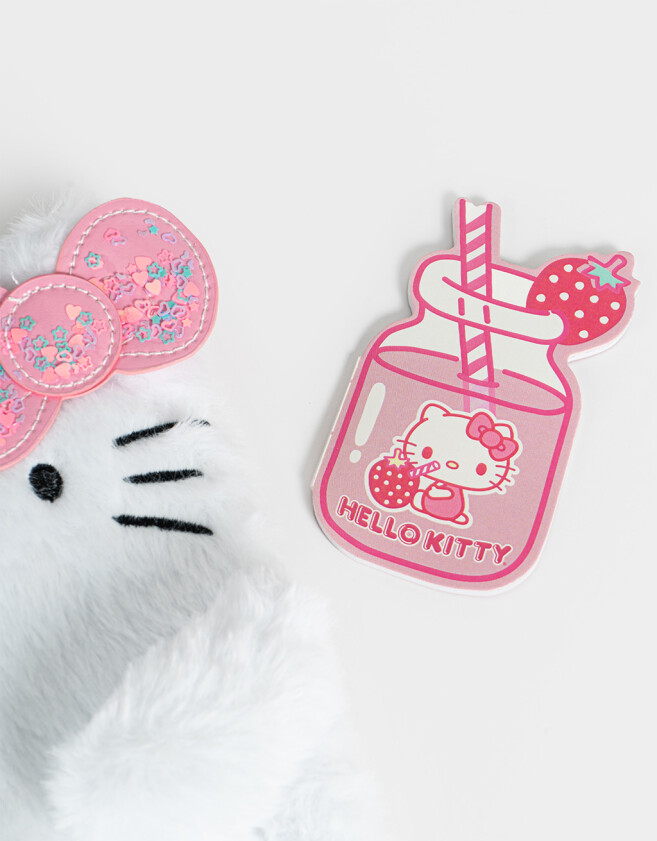 Anotadores Cuadernos y Memos Peludo Cuaderno Peluche "hello Kitty" - Blanco