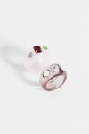 Set de dos anillos con strass blanco