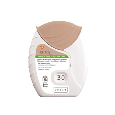 Trelegy Ellipta 92 Mcg/ 55 Mcg /22 Mcg. 30 Dosis Trelegy Ellipta 92 Mcg/ 55 Mcg /22 Mcg. 30 Dosis