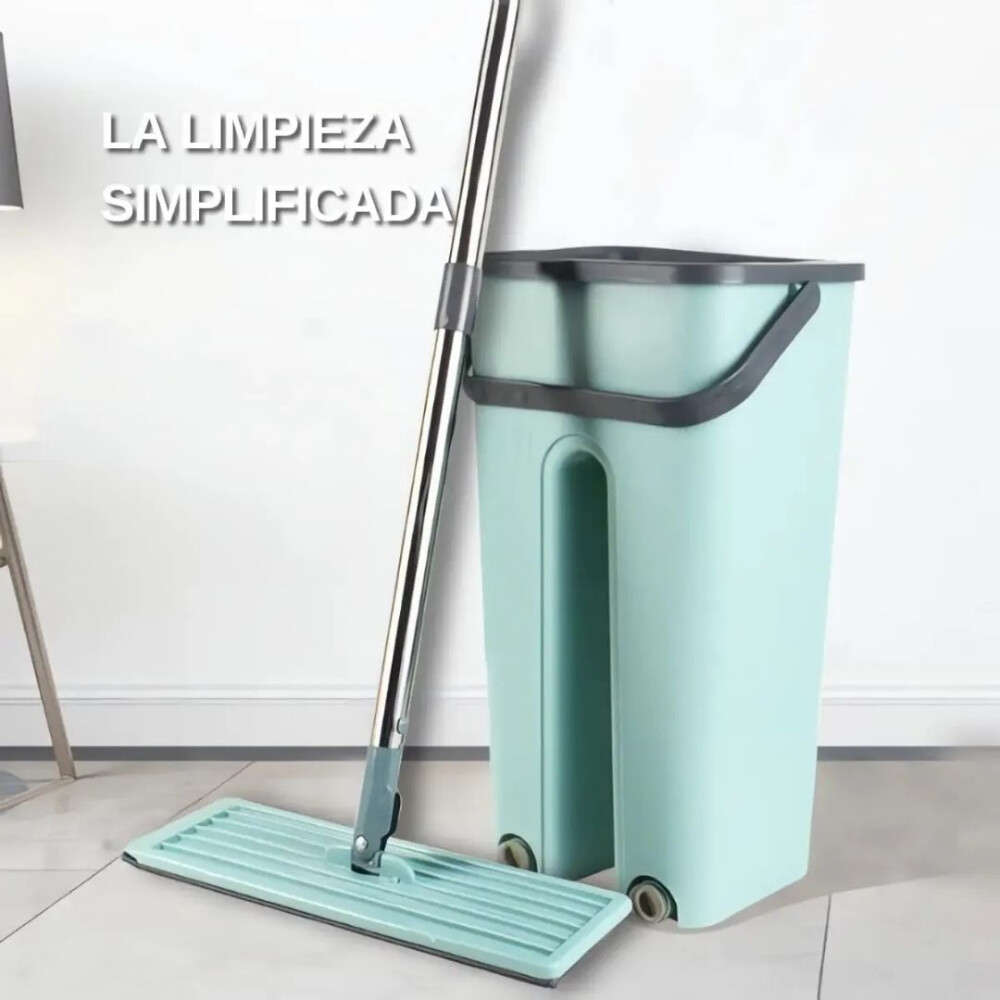 Mopa Secado Rápido Con Balde Escurridor/trapeador X2 VERDE