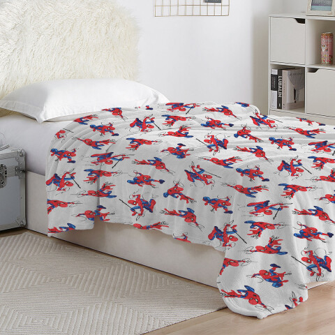 Frazada Coral Infantil 1 Plaza 150 x 200 cm Spiderman