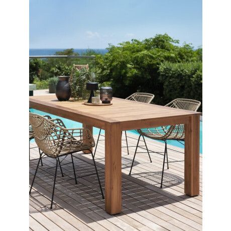 Mesa de jardín DRAMMEN A100xAl210 teca Natural