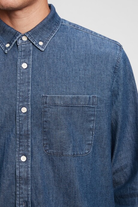 Camisa De Jean Hombre Medium Indigo